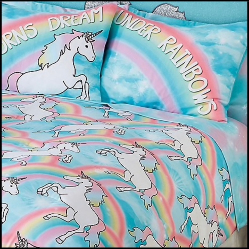 Justice unicorn bedding